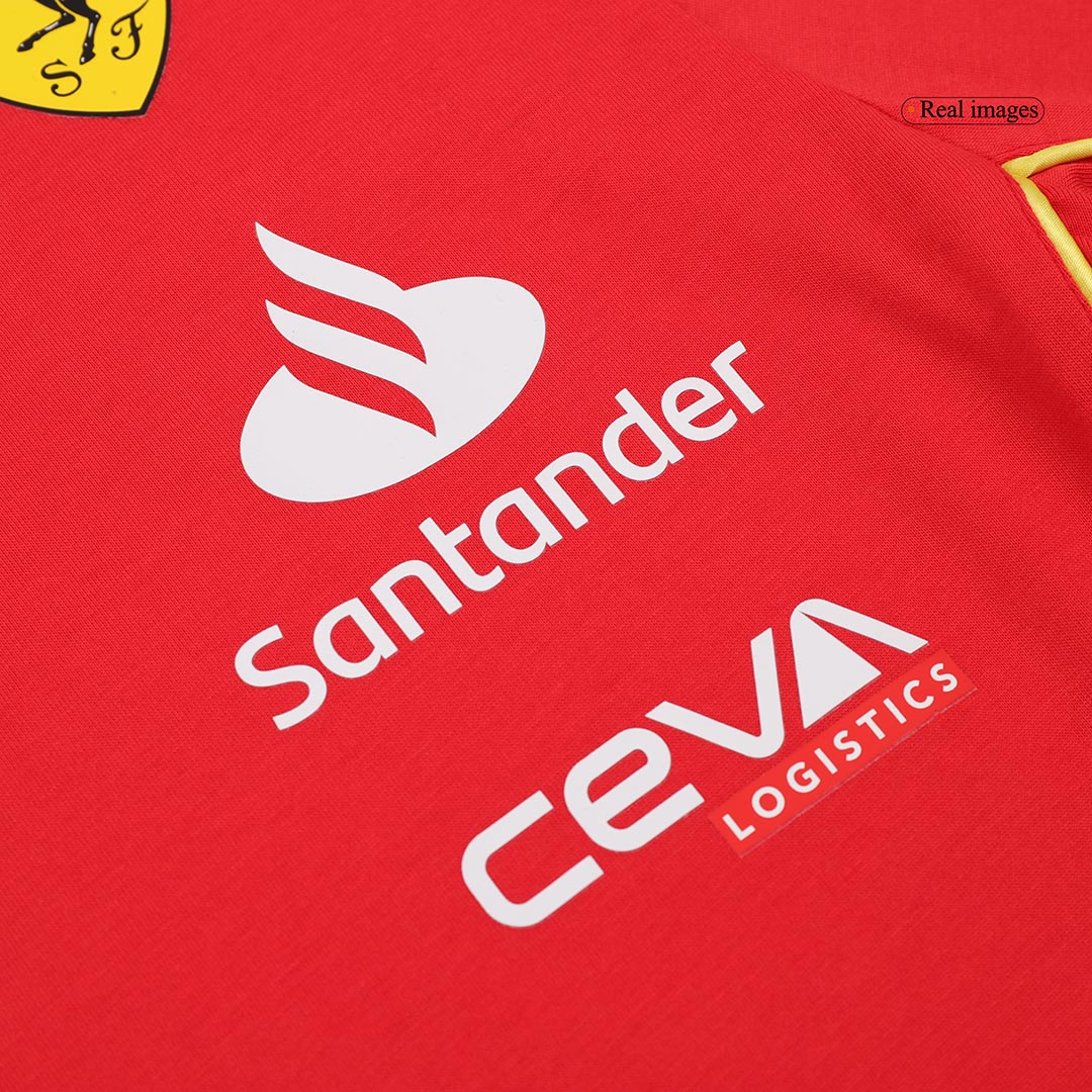 Calidad Premium Camiseta de Ferrari F1 Racing Team Charles Leclerc #16 T-Shirt Red Hombre Amarillo - camisetasfutbol