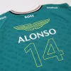 Calidad Premium Camiseta de Aston Martin Aramco Cognizant F1 Racing Team Fernando Alonso Driver T-Shirt 2024 Hombre - camisetasfutbol