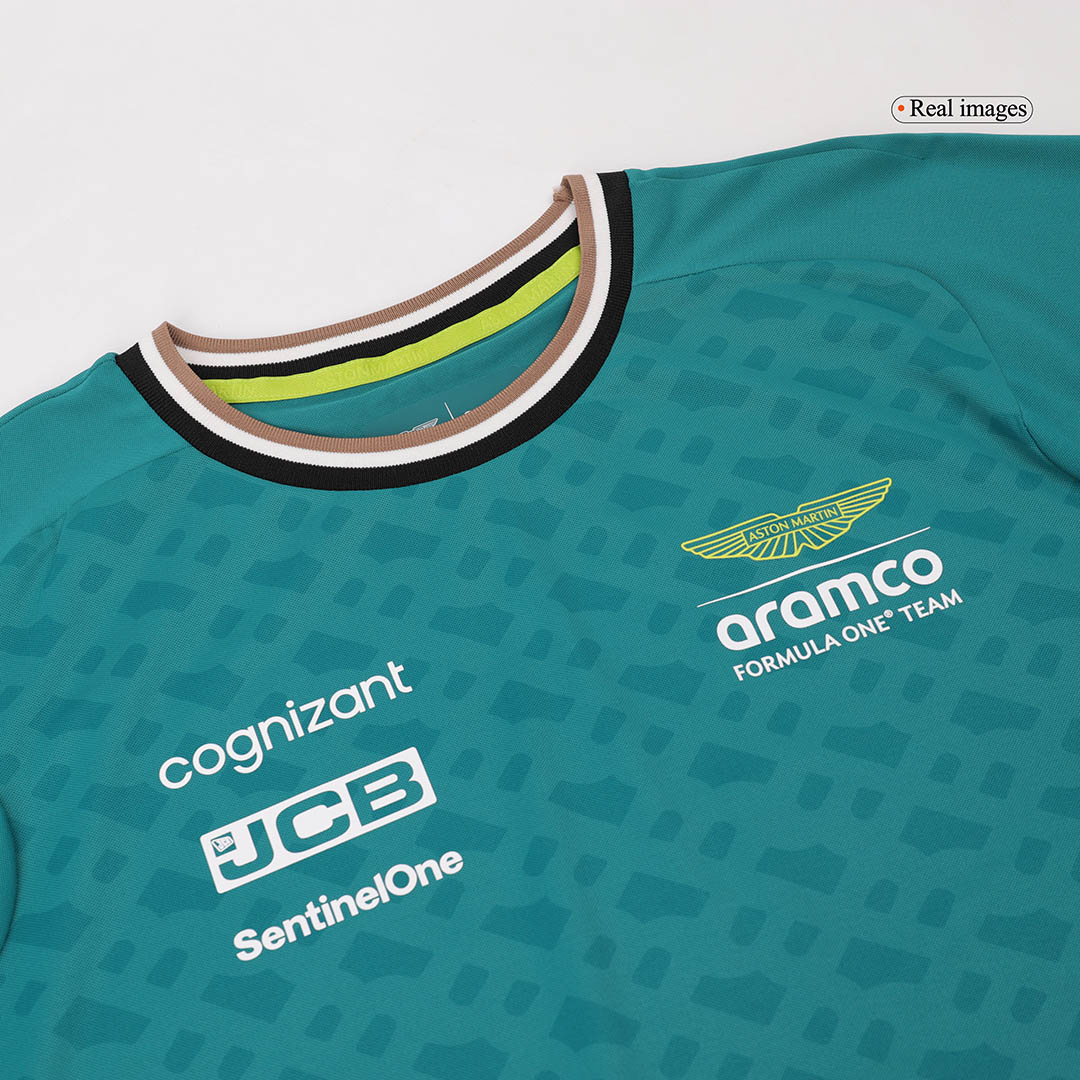 Calidad Premium Camiseta de Aston Martin Aramco Cognizant F1 Racing Team Fernando Alonso Driver T-Shirt Hombre - camisetasfutbol