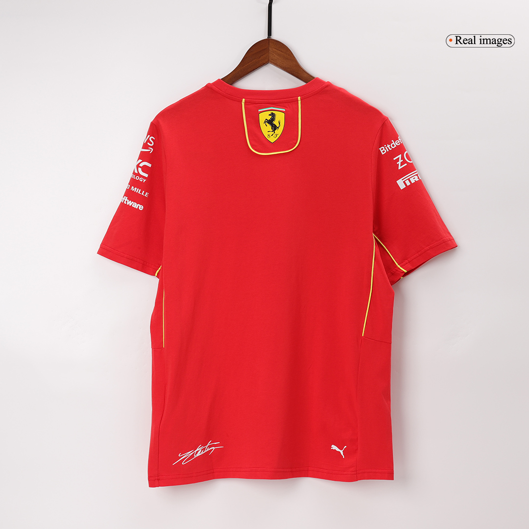 Calidad Premium Camiseta de Ferrari F1 Racing Team Charles Leclerc #16 T-Shirt Red Hombre Amarillo - camisetasfutbol