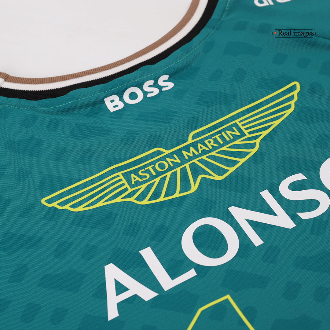 Calidad Premium Camiseta de Aston Martin Aramco Cognizant F1 Racing Team Fernando Alonso Driver T-Shirt Hombre - camisetasfutbol