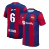 Camiseta GAVI #6 Barcelona 2023/24 Primera Equipación Local Hombre - Versión Hincha - camisetasfutbol