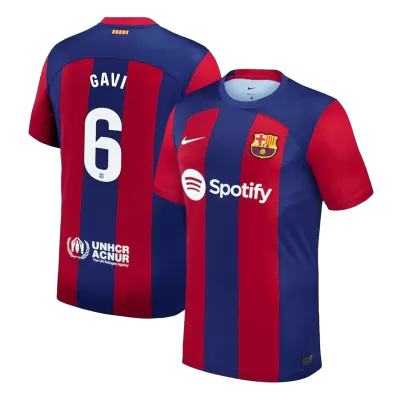 Camiseta GAVI #6 Barcelona 2023/24 Primera Equipación Local Hombre - Versión Hincha - camisetasfutbol