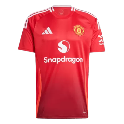 Calidad Premium Camiseta Manchester United 2024/25 Primera Equipación Local Hombre Talla Grande（4XL-5XL）- Versión Hincha - camisetasfutbol