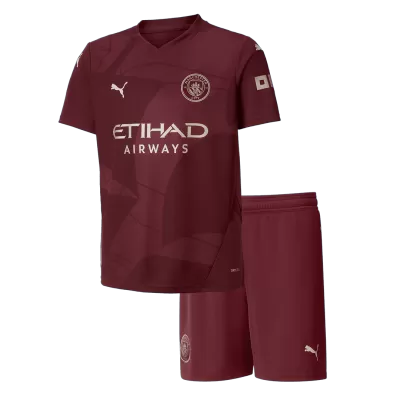 Miniconjunto Manchester City 2024/25 Tercera Equipación Niño (Camiseta + Pantalón Corto) - camisetasfutbol