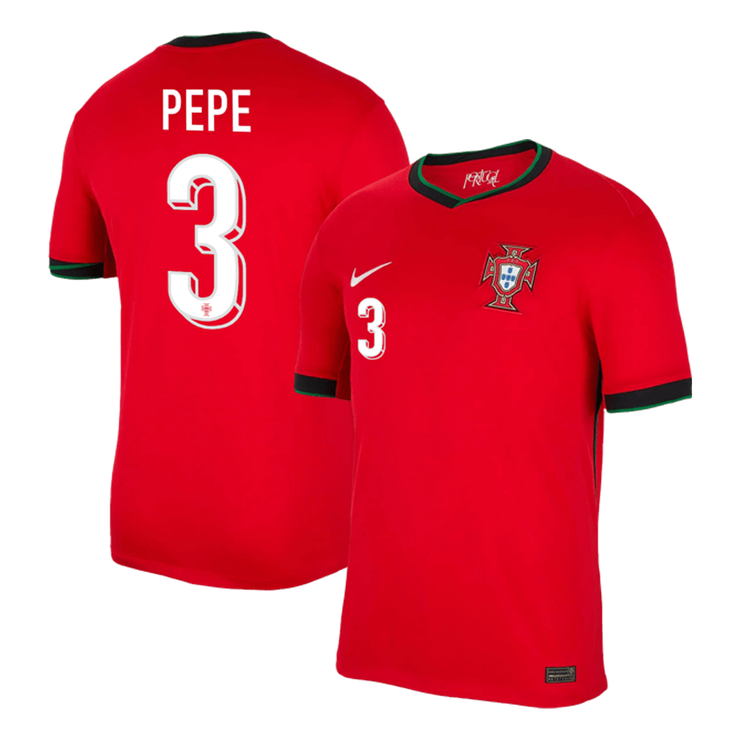 Calidad Premium Camiseta PEPE #3 Portugal Euro Primera Equipación Local Hombre - Versión Hincha - camisetasfutbol