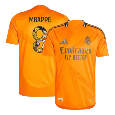 Camiseta Auténtica MBAPPÉ #9 （Tipografía Bear Champ）Real Madrid 2024/25 Segunda Equipación Visitante Hombre - Versión Jugador - camisetasfutbol