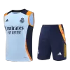 Conjunto Real Madrid 2024/25 Pre-Partido Hombre (Camiseta Sin Mangas + Pantalón Corto) - camisetasfutbol