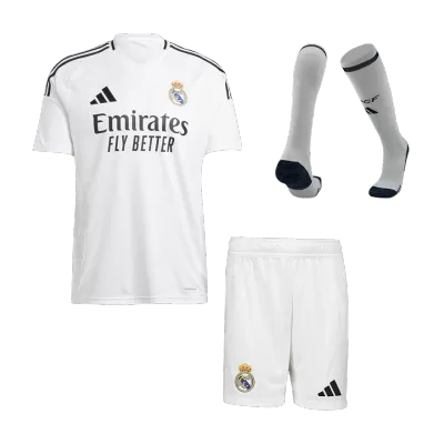 Calidad Premium Conjunto Completo Real Madrid 2024/25 Primera Equipación Local Hombre (Camiseta + Pantalón Corto + Calcetines) - camisetasfutbol