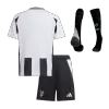 Miniconjunto Completo Juventus 2024/25 Primera Equipación Local Niño (Camiseta + Pantalón Corto + Calcetines) - camisetasfutbol