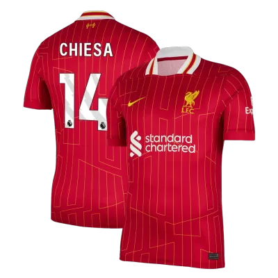 Calidad Premium Camiseta CHIESA #14 Liverpool 2024/25 Primera Equipación Local Hombre - Versión Hincha - camisetasfutbol