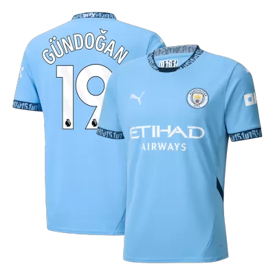 Calidad Premium Camiseta GÜNDOĞAN #19 Manchester City 2024/25 Primera Equipación Local Hombre - Versión Hincha - camisetasfutbol