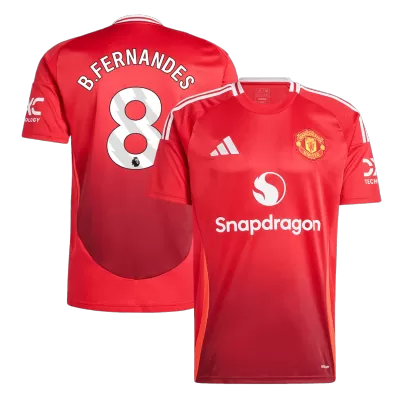 Calidad Premium Camiseta B.FERNANDES #8 Manchester United 2024/25 Primera Equipación Local Hombre - Versión Hincha - camisetasfutbol