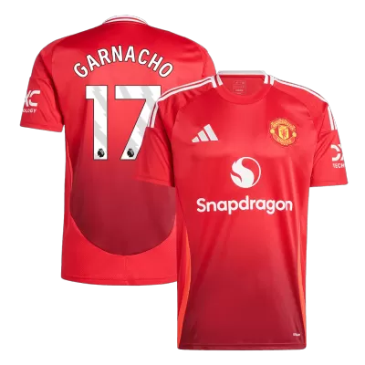 Calidad Premium Camiseta GARNACHO #17 Manchester United 2024/25 Primera Equipación Local Hombre - Versión Hincha - camisetasfutbol