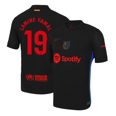 Camiseta Auténtica LAMINE YAMAL #19 Barcelona 2024/25 Segunda Equipación Visitante Hombre - Versión Jugador - camisetasfutbol