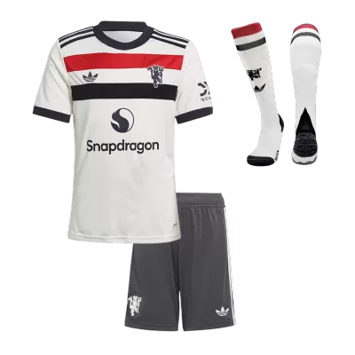 Miniconjunto Completo Manchester United 2024/25 Tercera Equipación Niño (Camiseta + Pantalón Corto + Calcetines) - camisetasfutbol