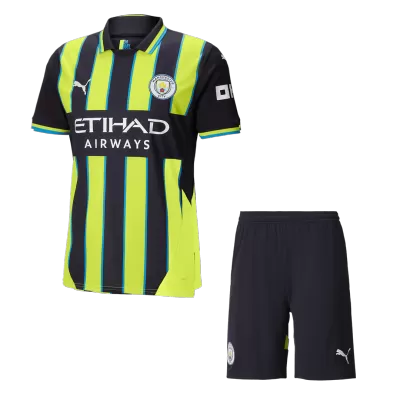 Conjunto Manchester City 
2024/25 Segunda Equipación Visitante Hombre (Camiseta + Pantalón Corto) - camisetasfutbol