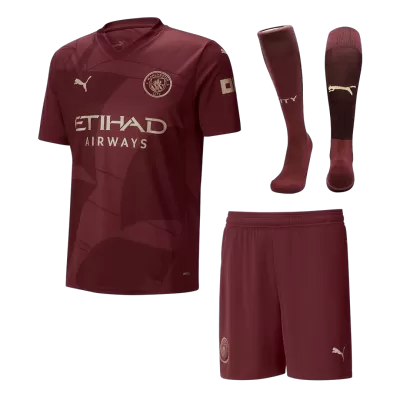 Conjunto Completo Manchester City 2024/25 Tercera Equipación Hombre (Camiseta + Pantalón Corto + Calcetines) - camisetasfutbol