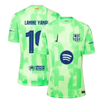 UCL Calidad Premium Camiseta LAMINE YAMAL #19 Barcelona 2024/25 Tercera Equipación Hombre Spotify Logo Sin Texto - Versión Hincha - camisetasfutbol