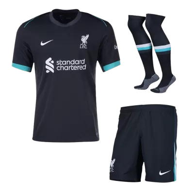 Calidad Premium Conjunto Completo Liverpool 2024/25 Segunda Equipación Visitante Hombre (Camiseta + Pantalón Corto + Calcetines) - camisetasfutbol