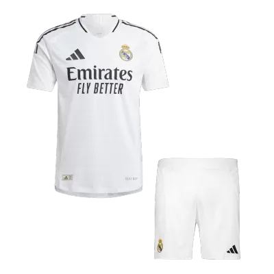 Conjunto Auténtico Real Madrid 2024/25 Primera Equipación Local Hombre (Camiseta + Pantalón Corto) - camisetasfutbol