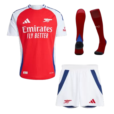 Conjunto Completo Auténtico Arsenal 2024/25 Primera Equipación Local Hombre (Camiseta + Pantalón Corto + Calcetines) - camisetasfutbol