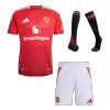 Conjunto Completo Auténtico Manchester United 2024/25 Primera Equipación Local Hombre (Camiseta + Pantalón Corto + Calcetines) - camisetasfutbol