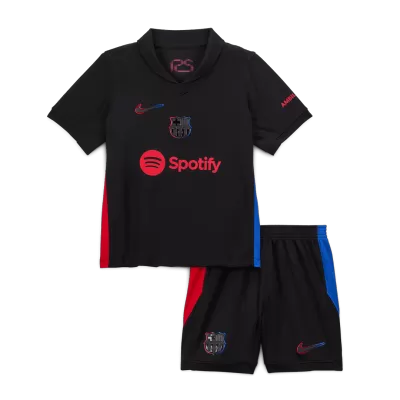Calidad Premium Miniconjunto Barcelona 2024/25 Segunda Equipación Visitante Niño (Camiseta + Pantalón Corto)  - camisetasfutbol