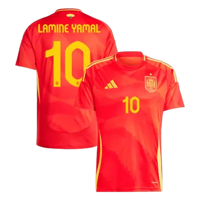 Camiseta LAMINE YAMAL #10 España Euro 2024 Primera Equipación Local Hombre - Versión Hincha - camisetasfutbol