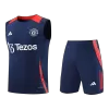 Conjunto Manchester United 2024/25 Pre-Partido Hombre (Camiseta Sin Mangas + Pantalón Corto) - camisetasfutbol