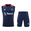 Conjunto Manchester United 2024/25 Pre-Partido Hombre (Camiseta Sin Mangas + Pantalón Corto) - camisetasfutbol