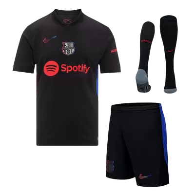 Conjunto Completo Barcelona 2024/25 Segunda Equipación Visitante Hombre (Camiseta + Pantalón Corto + Calcetines) - camisetasfutbol