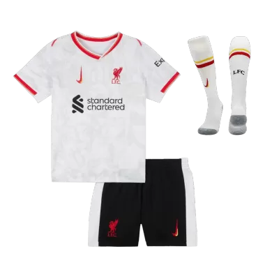 Miniconjunto Completo Liverpool 2024/25 Tercera Equipación Niño (Camiseta + Pantalón Corto + Calcetines) - camisetasfutbol