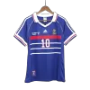 Camiseta Retro 1998 ZIDANE #10 Francia Primera Equipación Copa del Mundo Local Hombre - Versión Hincha - camisetasfutbol