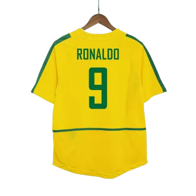 Camiseta Retro 2002/03 RONALDO #9 Brazil Primera Equipación Local Hombre - Versión Hincha - camisetasfutbol