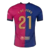 Camiseta Auténtica F.DE JONG #21 Barcelona 2024/25 Primera Equipación Local Hombre - Versión Jugador - camisetasfutbol