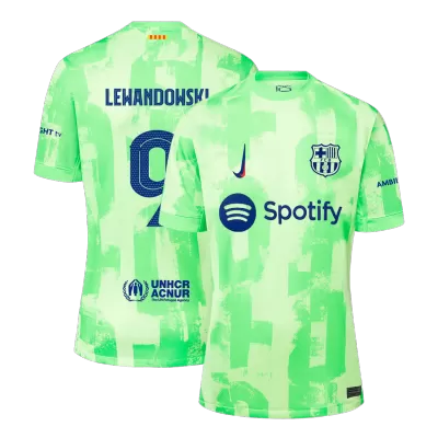 Calidad Premium UCL Camiseta LEWANDOWSKI #9 Barcelona 2024/25 Tercera Equipación Hombre - Versión Hincha - camisetasfutbol