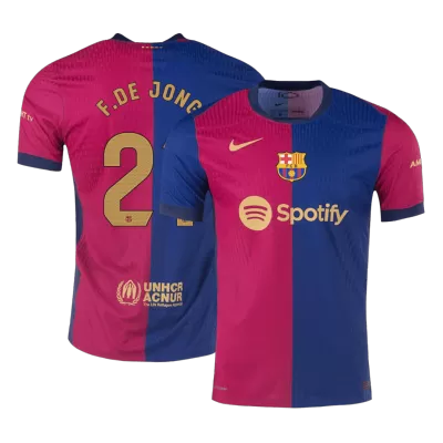 Camiseta Auténtica F.DE JONG #21 Barcelona 2024/25 Primera Equipación Local Hombre - Versión Jugador - camisetasfutbol