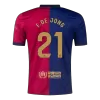 Calidad Premium Camiseta F.DE JONG #21 Barcelona 2024/25 Primera Equipación Local Hombre - Versión Hincha - camisetasfutbol