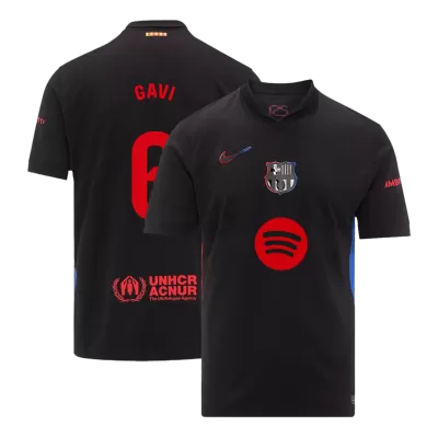 Calidad Premium Camiseta GAVI #6 Barcelona 2024/25 Segunda Equipación Visitante Hombre Spotify Logo Sin Texto- Versión Hincha - camisetasfutbol