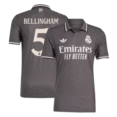 Camiseta Auténtica BELLINGHAM #5 Real Madrid 2024/25 Tercera Equipación Hombre - Versión Jugador - camisetasfutbol