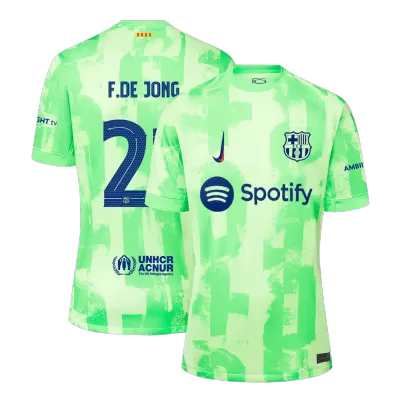 Calidad Premium UCL Camiseta F.DE JONG #21 Barcelona 2024/25 Tercera Equipación Hombre - Versión Hincha - camisetasfutbol