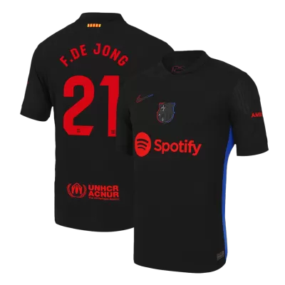 Camiseta Auténtica F.DE JONG #21 Barcelona 2024/25 Segunda Equipación Visitante Hombre - Versión Jugador - camisetasfutbol