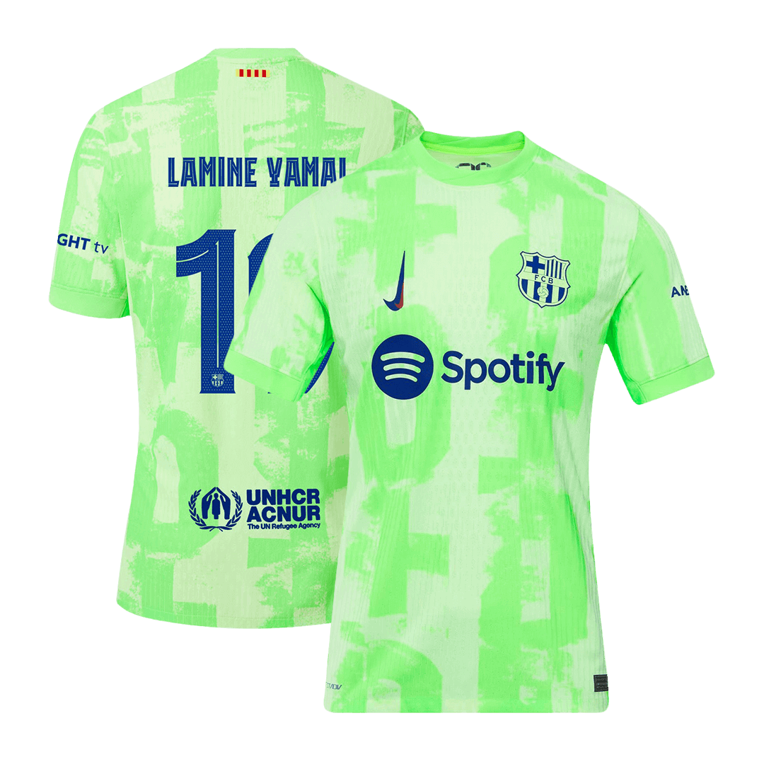UCL Camiseta versión jugador LAMINE YAMAL #19 Barcelona Tercera Equipación - Versión Jugador - camisetasfutbol