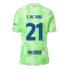 UCL Camiseta Auténtica F.DE JONG #21 Barcelona 2024/25 Tercera Equipación Hombre - Versión Jugador - camisetasfutbol