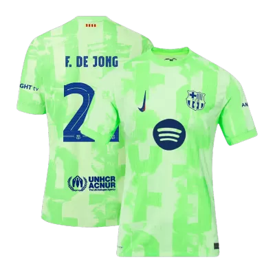 Camiseta Auténtica F.DE JONG #21 Barcelona 2024/25 Tercera Equipación Hombre - Versión Jugador - camisetasfutbol