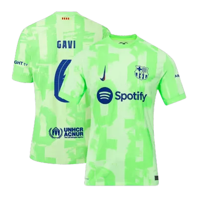 UCL Camiseta Auténtica GAVI #6 Barcelona 2024/25 Tercera Equipación Hombre - Versión Jugador - camisetasfutbol