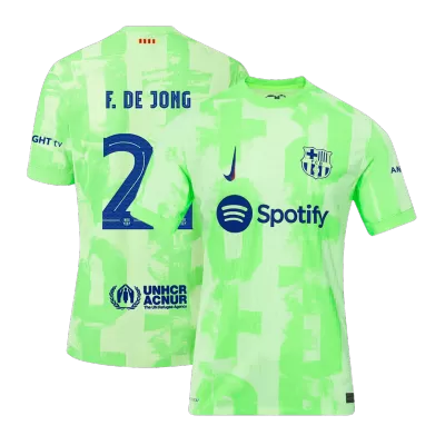 UCL Camiseta Auténtica F.DE JONG #21 Barcelona 2024/25 Tercera Equipación Hombre - Versión Jugador - camisetasfutbol