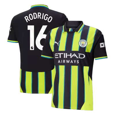 Camiseta RODRIGO #16 Manchester City 2024/25 Segunda Equipación Visitante Hombre - Versión Hincha - camisetasfutbol