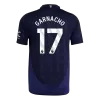 Camiseta Auténtica GARNACHO #17 Manchester United 2024/25 Segunda Equipación Visitante Hombre - Versión Jugador - camisetasfutbol